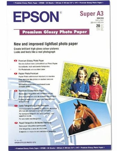 Papier Brillant Epson A3+ Premium x20