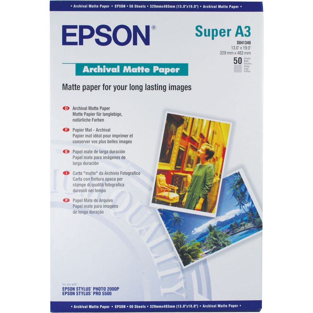 Epson S041340 A3+ Archival Matte 50 sheets
