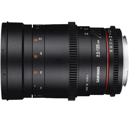 Objectif Samyang 135mm T2.2 VDSLR pour Canon