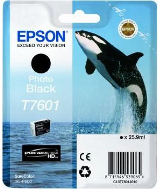 Epson T7601 Photo Noir Haute Capacité 25,9 ml