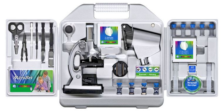 Kit Microscope Bresser Junior 300-1200x avec Étui