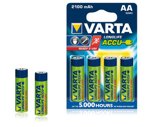 4 Piles Varta Ready 2 Use AA 2100 mAh