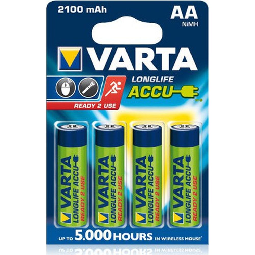 4 Piles Varta Ready 2 Use AA 2100 mAh