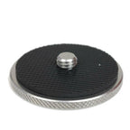 Vis adaptatrice Caruba 3/8 pouce mâle - 1/4 pouce femelle avec plaque de recouvrement en caoutchouc