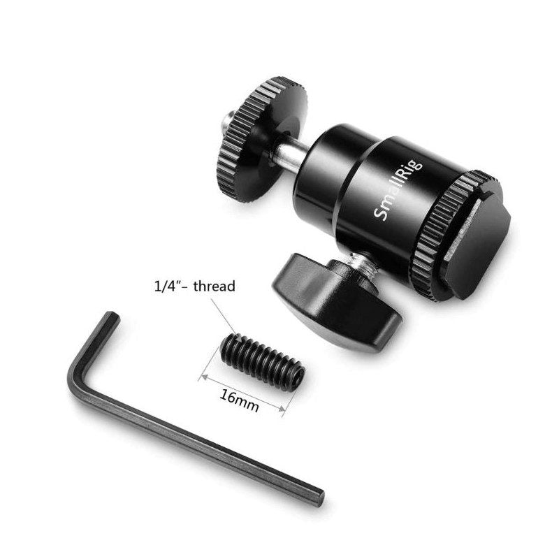 SmallRig 761 New 1/4" Camera Hot shoe mount with additional 1/4" screw