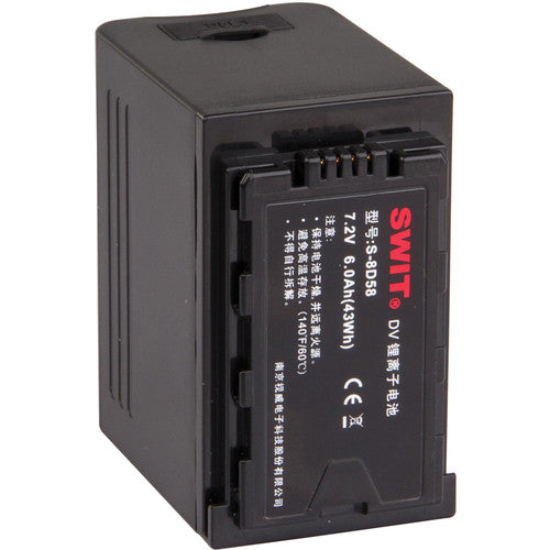Swit S-8D58 DV Batterie pour Panasonic VW-VBD58, 4LED, DC Out, USB Out 43Wh
