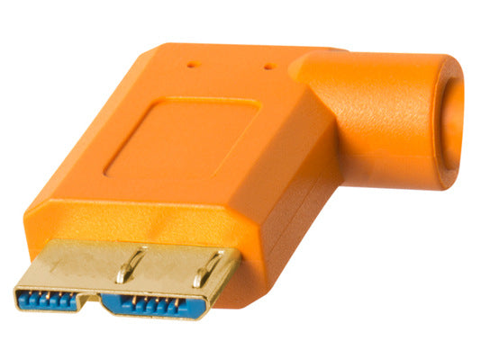 Tether Tools TetherPro USB 3.0 A Male to Micro B Right Angle 4.6m Orange