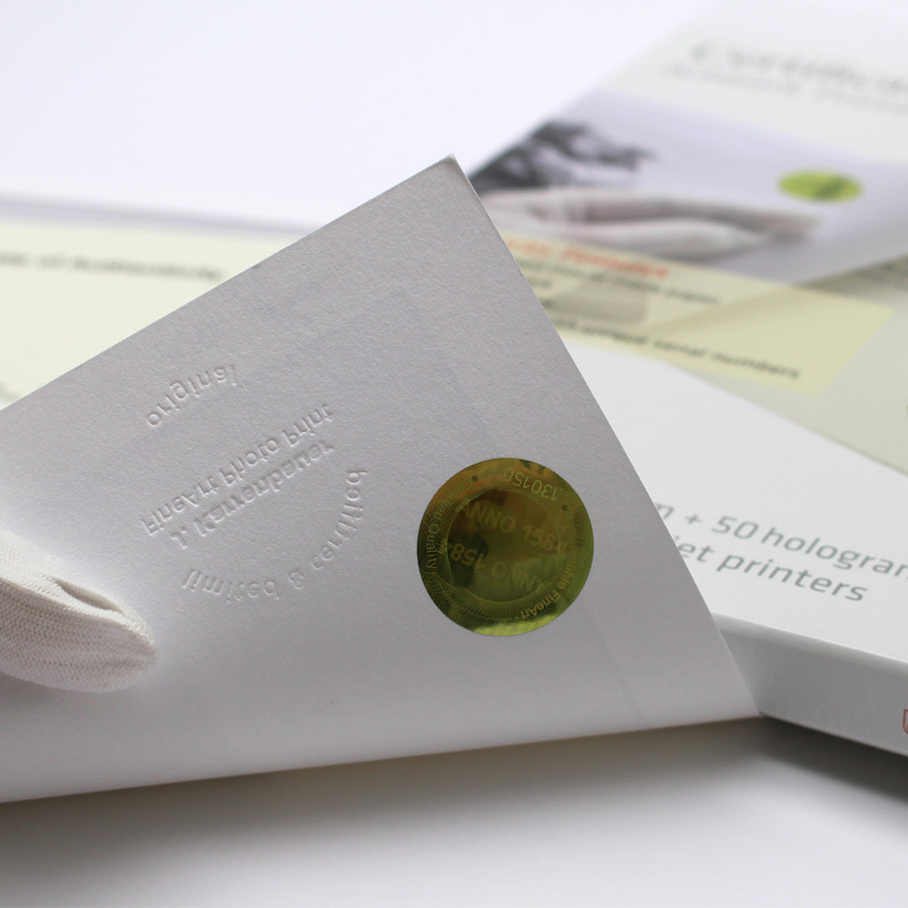 Certificat d'authenticité Hahnemühle A4 Boîte 25 feuilles