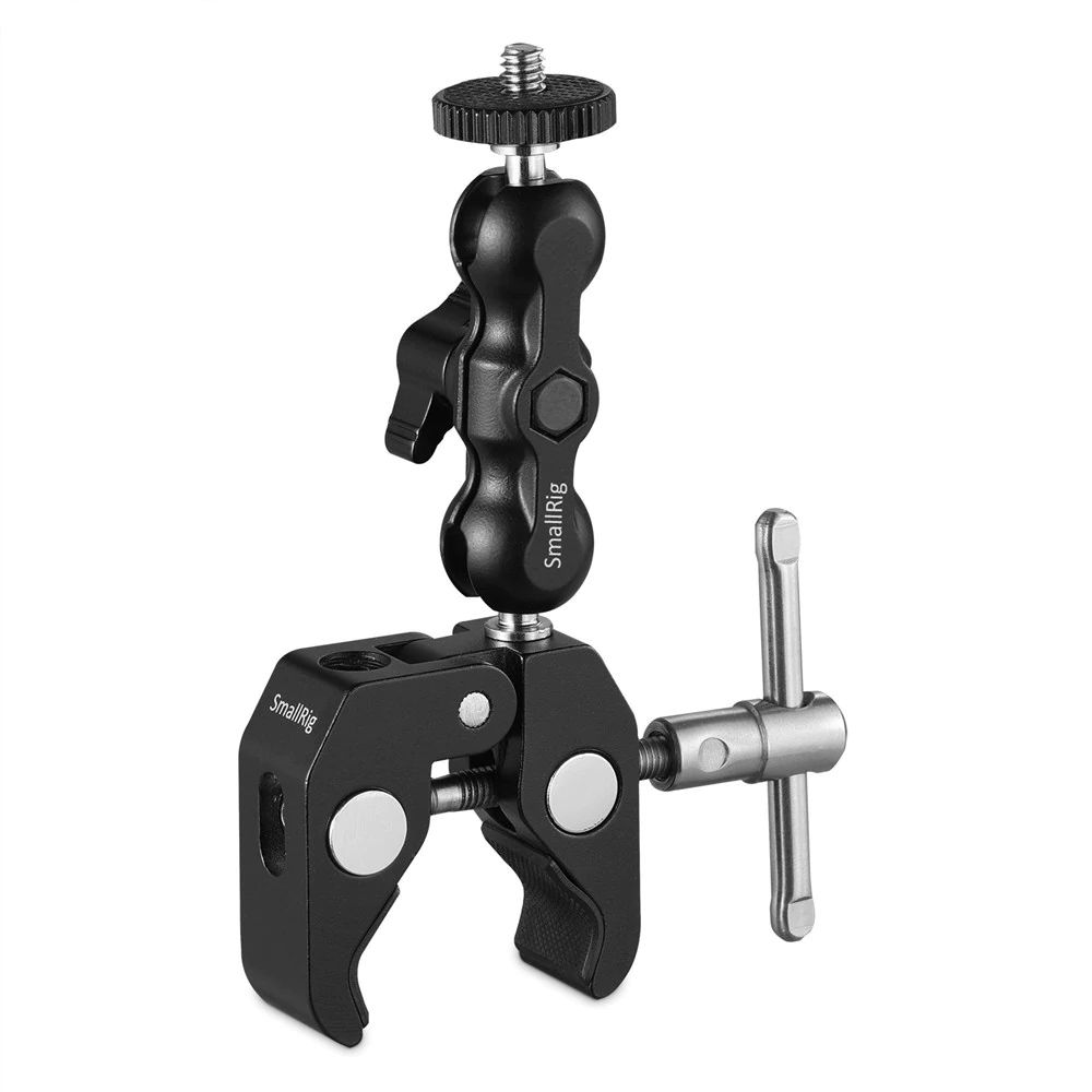 SmallRig 2164 Pince multi-fonctions en forme de crabe avec bras magique à tête sphérique