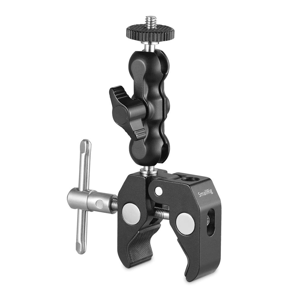 SmallRig 2164 Pince multi-fonctions en forme de crabe avec bras magique à tête sphérique