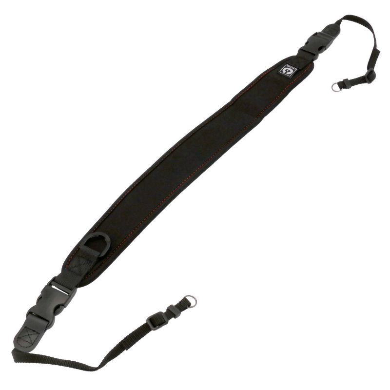 Caruba Camera Neckstrap - comfort + Quick release (black+red)