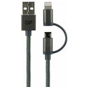 Câble de charge et de synchronisation GP CB03, connecteur Micro USB + Lightning 2 en 1