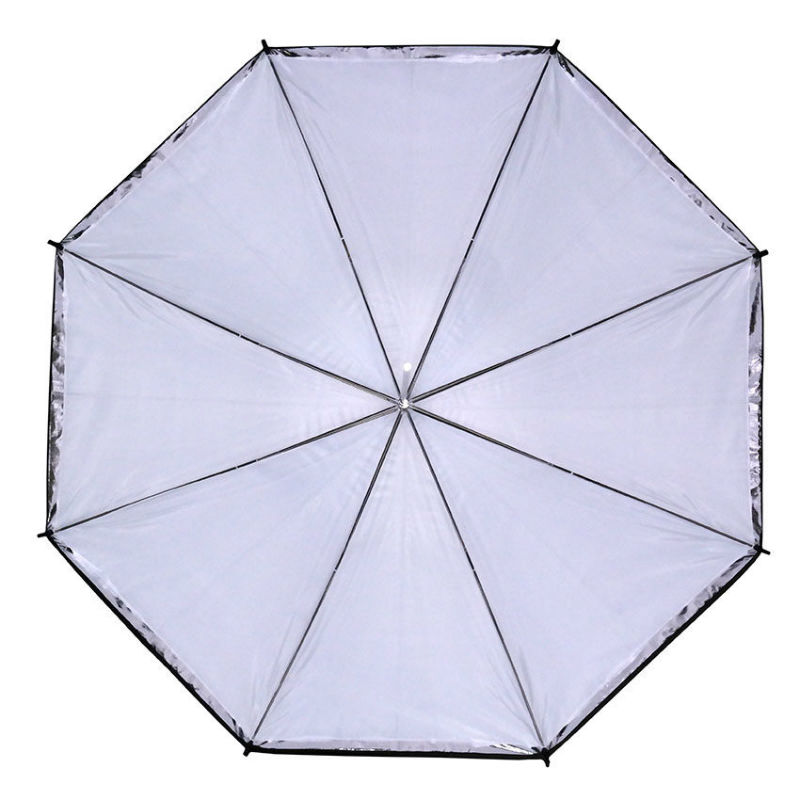 Caruba Parapluie réflecteur Blanc + couverture noire 153cm