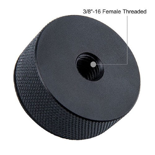 Vis adaptateur Caruba 1/4"M 3/8"F avec poignée en métal et couvercle en caoutchouc