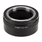 Fotodiox Lens Mount adapter - M42 Type 2 (42mm x1 Screw Mount) to Sony Alpha E-Mount (M42-SnyE-V2)