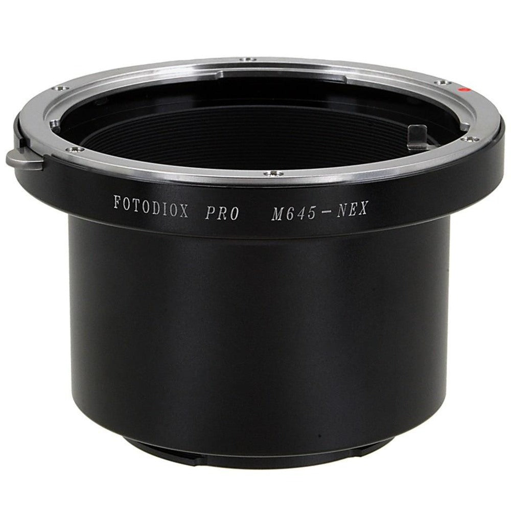 Fotodiox Pro Objectif Adaptateur de monture - Mamiya 645 (M645) Monture Objectifs à Sony Alpha E-Mount (M645-SnyE-Pro)