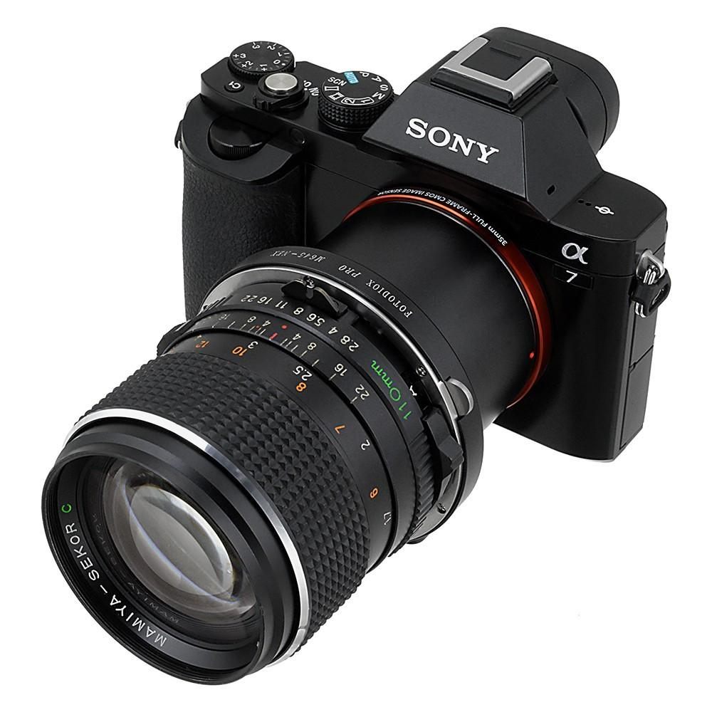 Fotodiox Pro Objectif Adaptateur de monture - Mamiya 645 (M645) Monture Objectifs à Sony Alpha E-Mount (M645-SnyE-Pro)