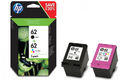 Combo encre HP 62, pack de 2, noir/couleur