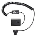 IndiPro Coiled D-Tap To Sony a7 III (NP-FZ100) Type Dummy Batterie (24-36")