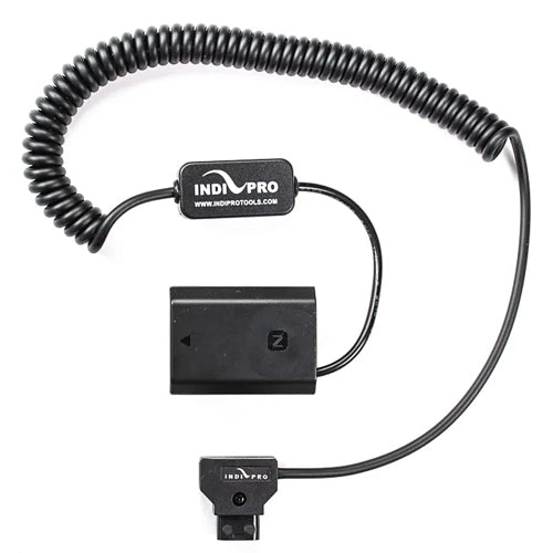 IndiPro Coiled D-Tap To Sony a7 III (NP-FZ100) Type Dummy Batterie (24-36")