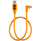 Tether Tools TetherPro USB 2.0 vers Mini-B 5-pin Adaptateur à angle droit "Pigtail", 20 "(50 cm), High-Visibilty Orange