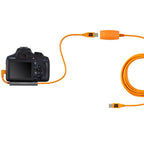 Tether Tools TetherPro USB 2.0 vers Mini-B 5-pin Adaptateur à angle droit "Pigtail", 20 "(50 cm), High-Visibilty Orange