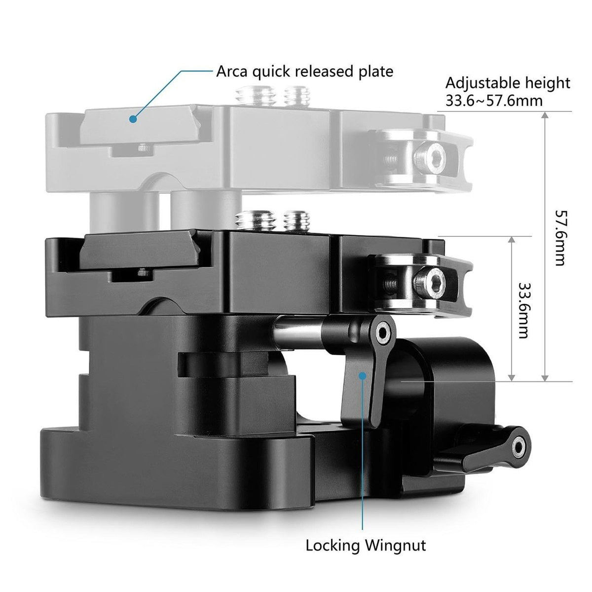 SmallRig Universal 15mm Rail Support System Baseplate 2092