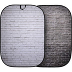 Manfrotto Urban collapsible backdrop 1.5x2.1m painted white/industrial grey brick