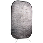 Manfrotto Urban collapsible backdrop 1.5x2.1m painted white/industrial grey brick