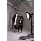 Manfrotto Urban collapsible backdrop 1.5x2.1m painted white/industrial grey brick