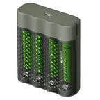 GP M451 USB battery charger + 4x ReCyko AA 960mAh batteries