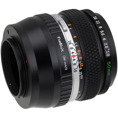 Fotodiox Adaptateur de monture d'objectif - Objectif Olympus Zuiko (OM) 35mm SLR pour boîtier d'appareil photo sans miroir à monture Micro Four Thirds (MFT, M4/3)