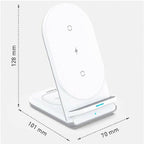 Aukey Aircore Support de recharge sans fil 2-en-1 blanc