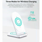 Aukey Aircore Support de recharge sans fil 2-en-1 blanc