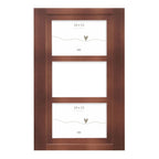 Deknudt Brown wooden frame for 3 photos 10x15 S59KH2