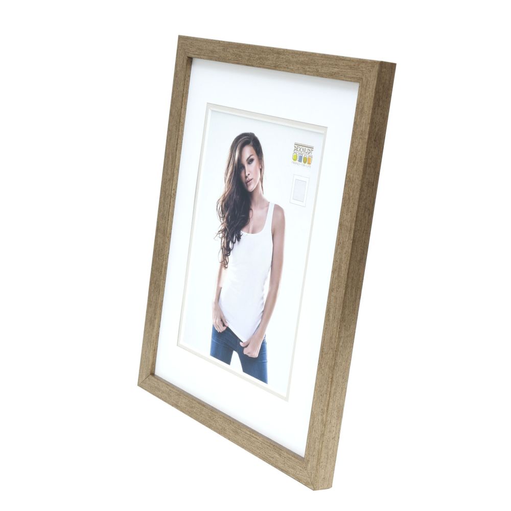 Deknudt Cadre photo avec passe-partout couleur bronze 15x20 S43AD2