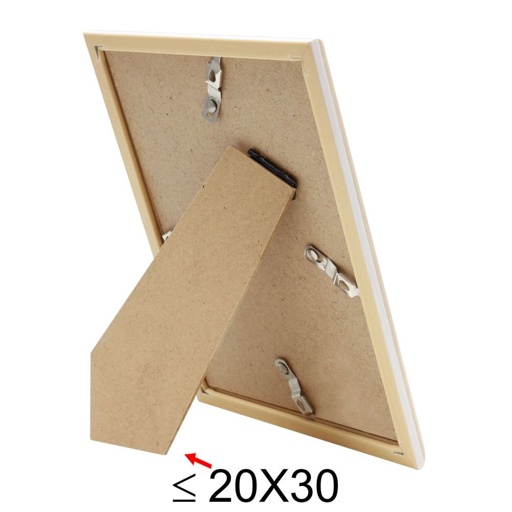 Deknudt Cadre photo en bois clair avec passepoil blanc et passe-partout 13x18 S46WG3