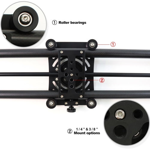 Konova P1 80cm Carbon Fibre Camera Slider (w/ KMS-S3)