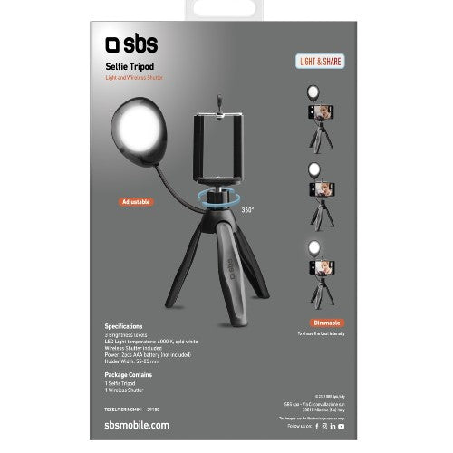 SBS Selfie Tripod With Light