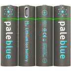 Pale Bleu 4x AA Batteries Rechargeables Lithium Ion