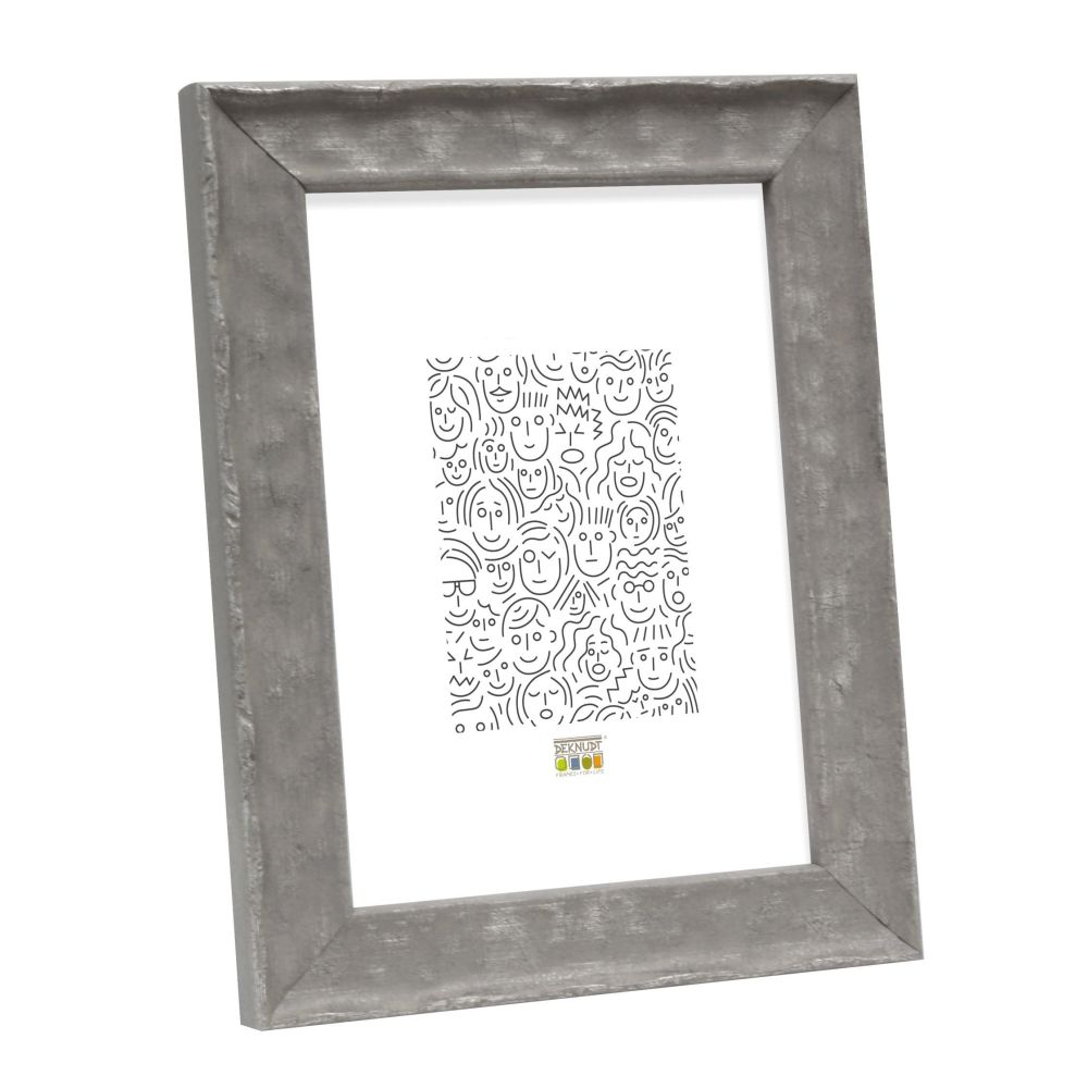 Deknudt Cadre en bois gris avec texture ondulée 24x30 S46HF7