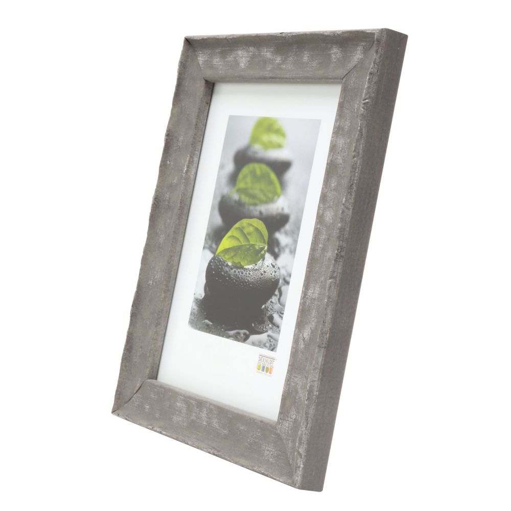 Deknudt Cadre en bois gris avec texture ondulée 24x30 S46HF7