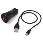 Hama Kit de chargeur de voiture Chargeur micro USB 3A QC3.0