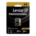 Lexar Professional SDXC 64 Go BL 1800x UHS-II V60 Doré