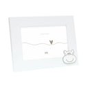 Cadre Deknudt Baby en blanc avec motif hippopotame 13x18 S66RK1