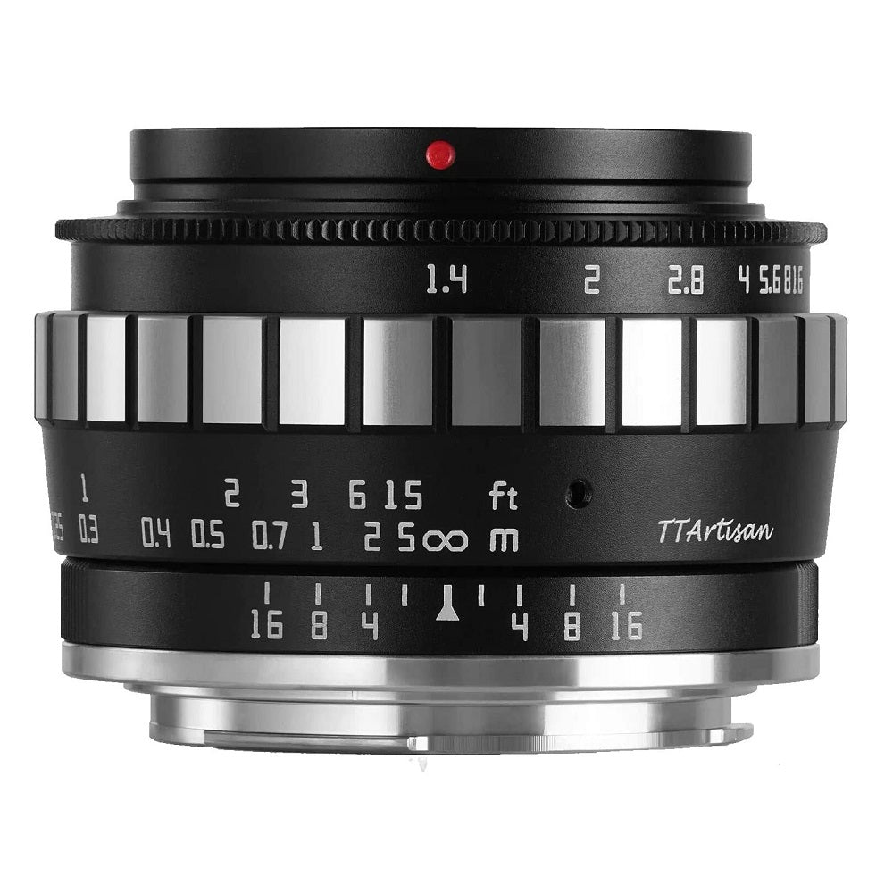 Objectif à focale fixe grand angle TT Artisan APS-C 23mm F1.4 SONY E NOIR+ ARGENT