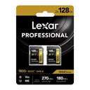 Lexar Professional SDXC 128GB BL 1800x UHS-II V60 Or 2-pack