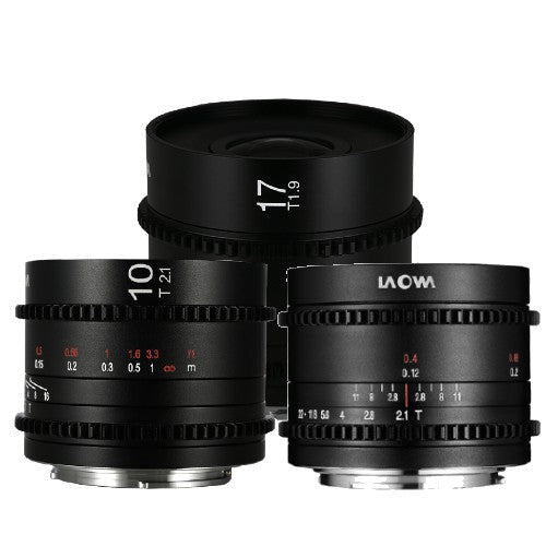 Laowa MFT Cine Prime 3-Lens Wide Bundle (7,5mm, 10mm, 17mm)