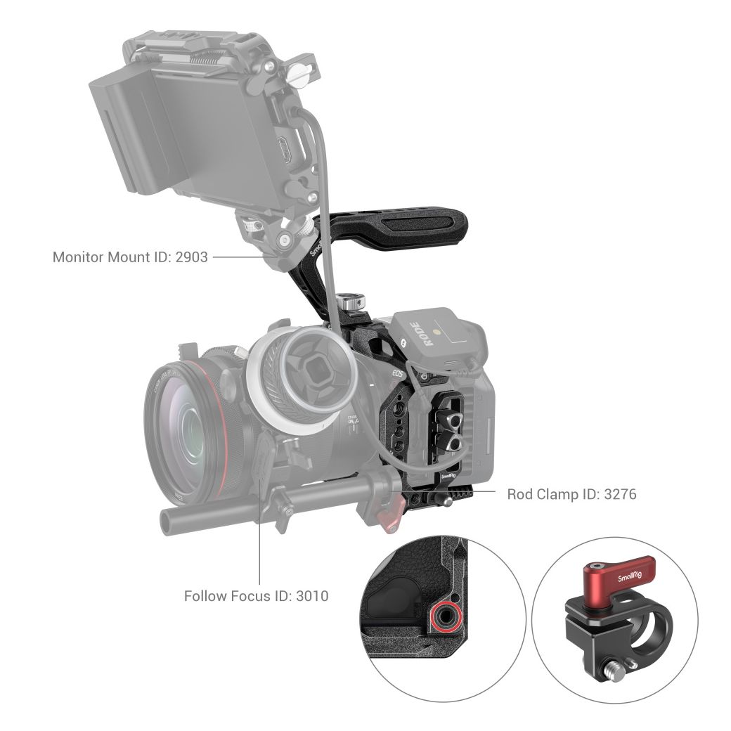SmallRig 3891 "Noir Mamba" Handheld Kit pour Canon EOS R5 C