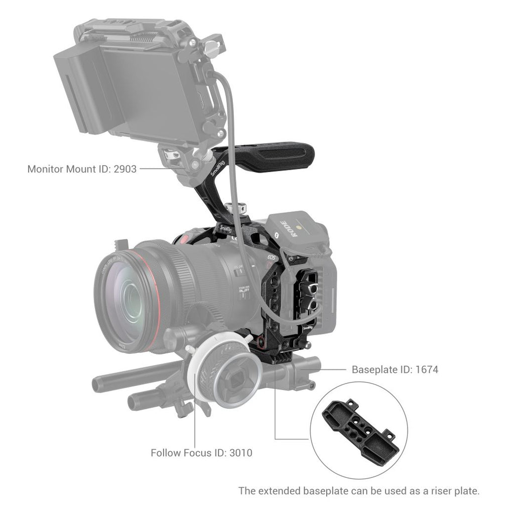 SmallRig 3891 "Noir Mamba" Handheld Kit pour Canon EOS R5 C